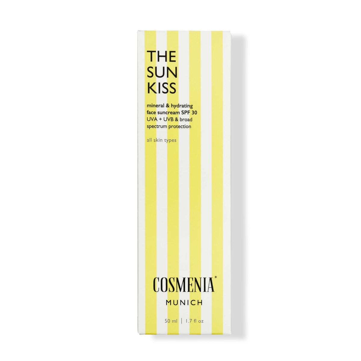 THE SUN KISS – Mineralische Sonnencreme LSF 30 mit Aloe Vera & Reiskeimöl –  COSMENIA