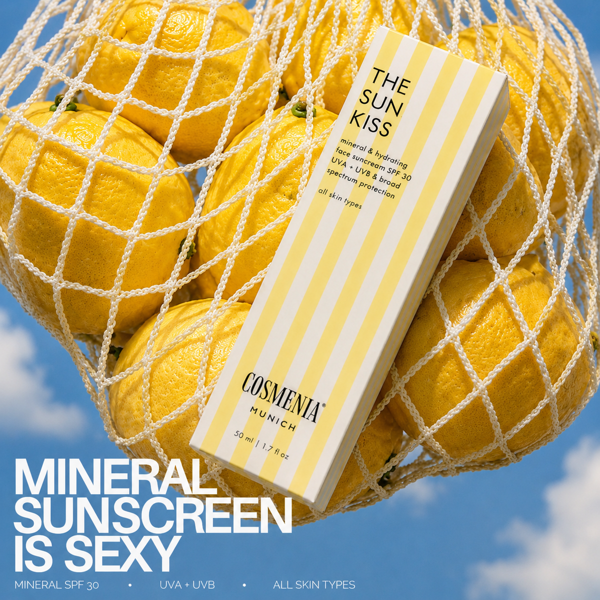 Cosmenia The Sun Kiss SPF 30 mineralischer Sonnenschutz aus zertifizierter Naturkosmetik